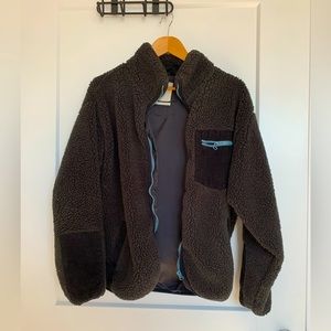 Black urban outfitters teddy jacket